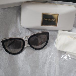 NWT Boucheron Cat Eye Black Sunglasses.